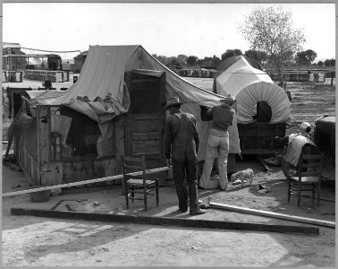 Chandler, Maricopa County, Arizona. Cotton Pickers Improving Their Housing, From Santa Ana, Coleman County, Texas (3904010488) photo