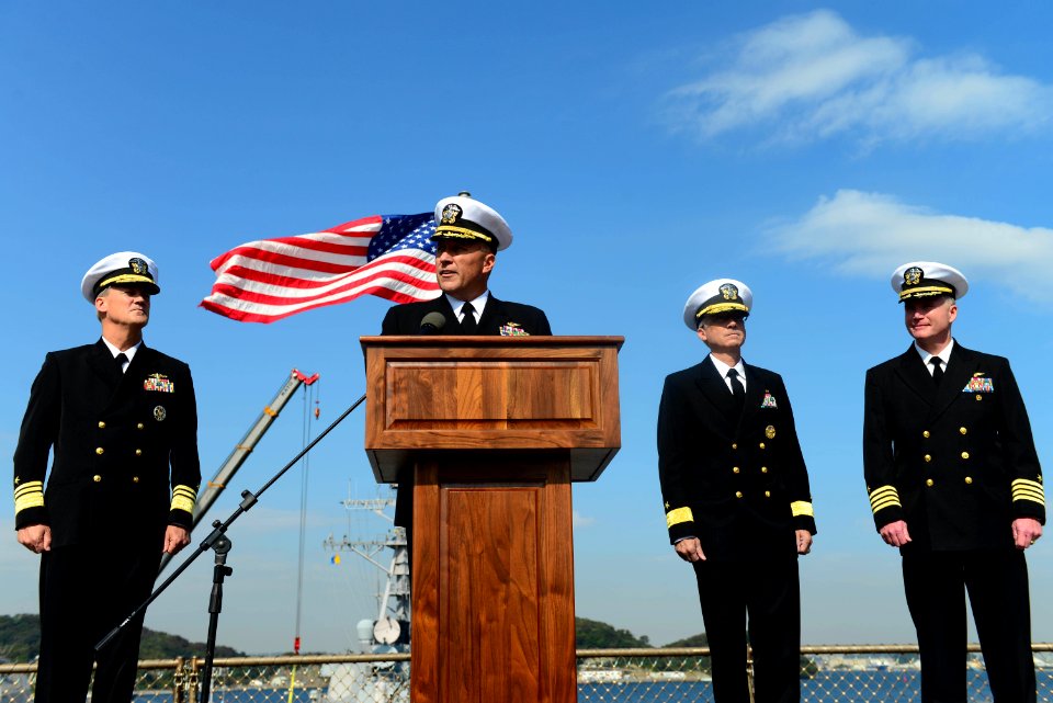 Change of command ceremony 131028-N-KL617-050