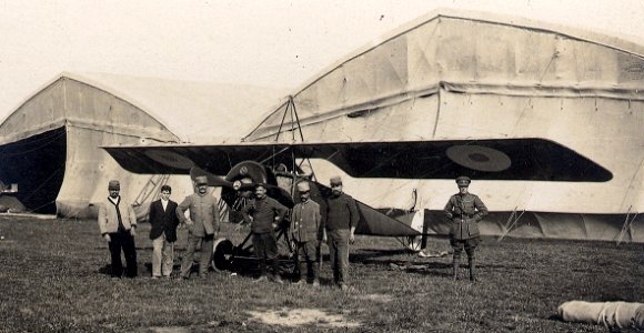 Champ d'aviation d'Amiens. Monoplan Morane-Saulnier L 18-07-15 - Fonds Berthelé - 49Fi1871-38