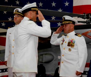 Change of Command Ceremony HSM–41 140702-N-OM642-151