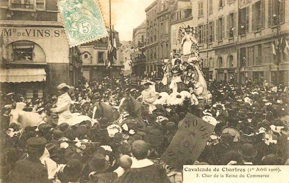 Char de la Reine du Commerce de Chartres 1er avril 1906