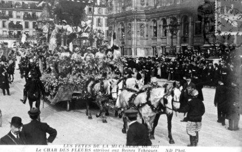 Char des reines tchèques à la Mi-Carême 1911 à Paris