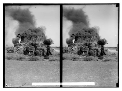 Characters and industries, etc. Lime kiln burning thorns, Homs LOC matpc.02208