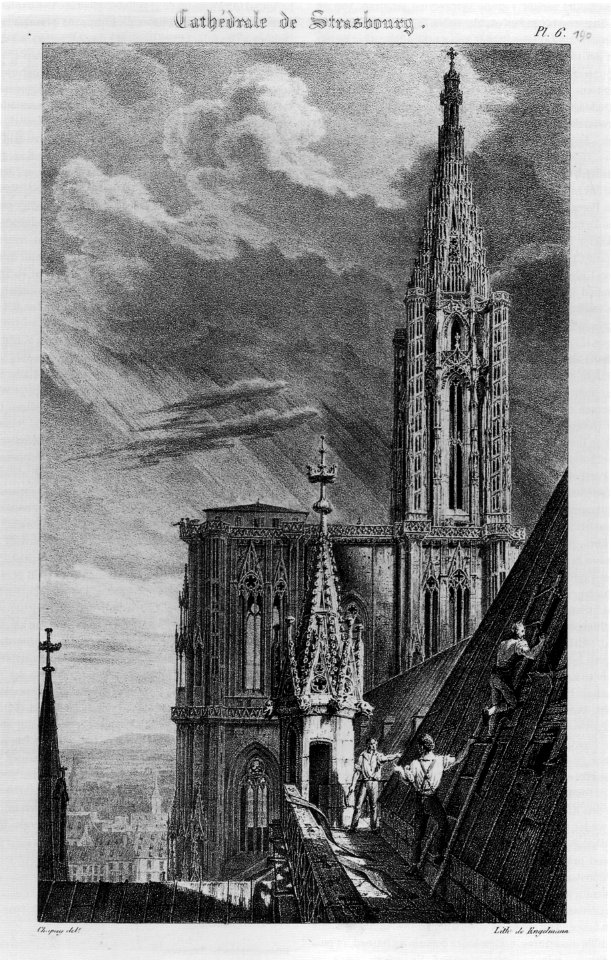 Chapuy Strasbourg cathedral tower 2