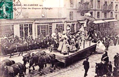 Char des Chapeaux et Epingles - Mi-Carême 1910