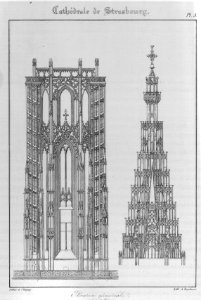 Chapuy Strasbourg cathedral tower 1