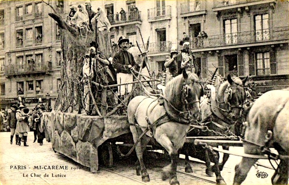 Char de Lutèce à la Mi-Carême à Paris 1910