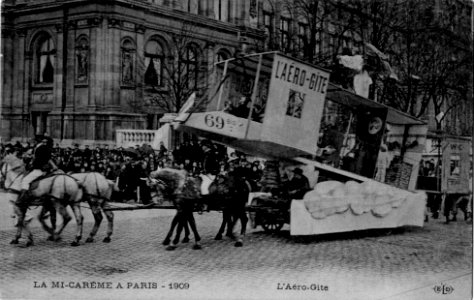 Char de l'aéro-gîte 1909 PARIS