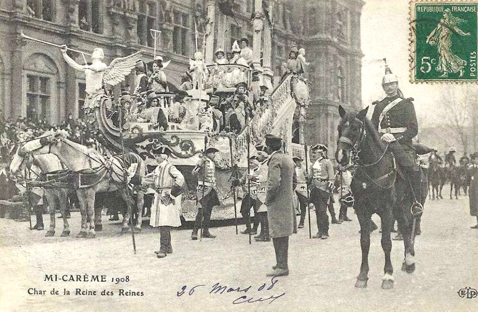 Char de la Reine des Reines de Paris 1908