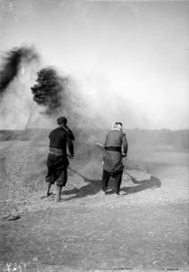 Characters and industries, etc. Winnowing grain in the Lebanon LOC matpc.02210 (cropped)