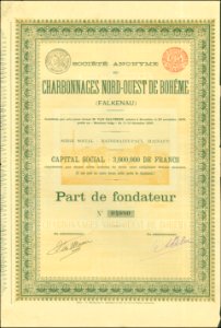 Charbonnages Nord-Ouest de Boheme (Falkenau), 1899