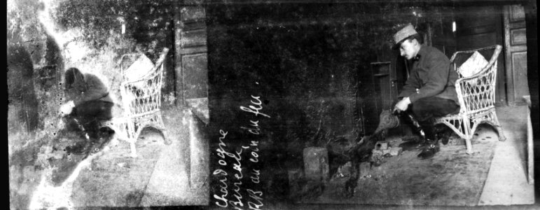 Chardogne. Berthelé au coin du feu - Fonds Berthelé - 49Fi327