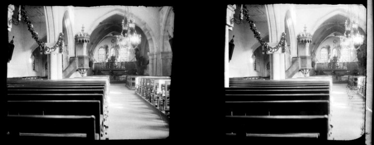 Chardogne. Intérieur de l'église - Fonds Berthelé - 49Fi459