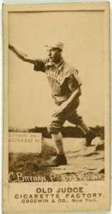 Charles Brynan, Des Moines Team, baseball card portrait LCCN2008675075