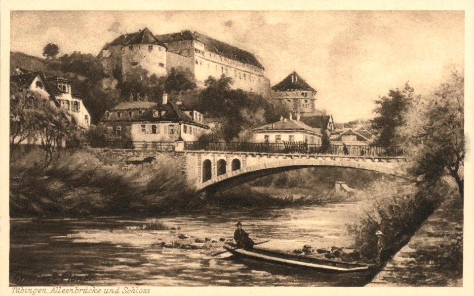 Charles E Flower - Alleenbrücke und Schloss (AK 1615 R Tuck - 964 F Schimpf 1912)