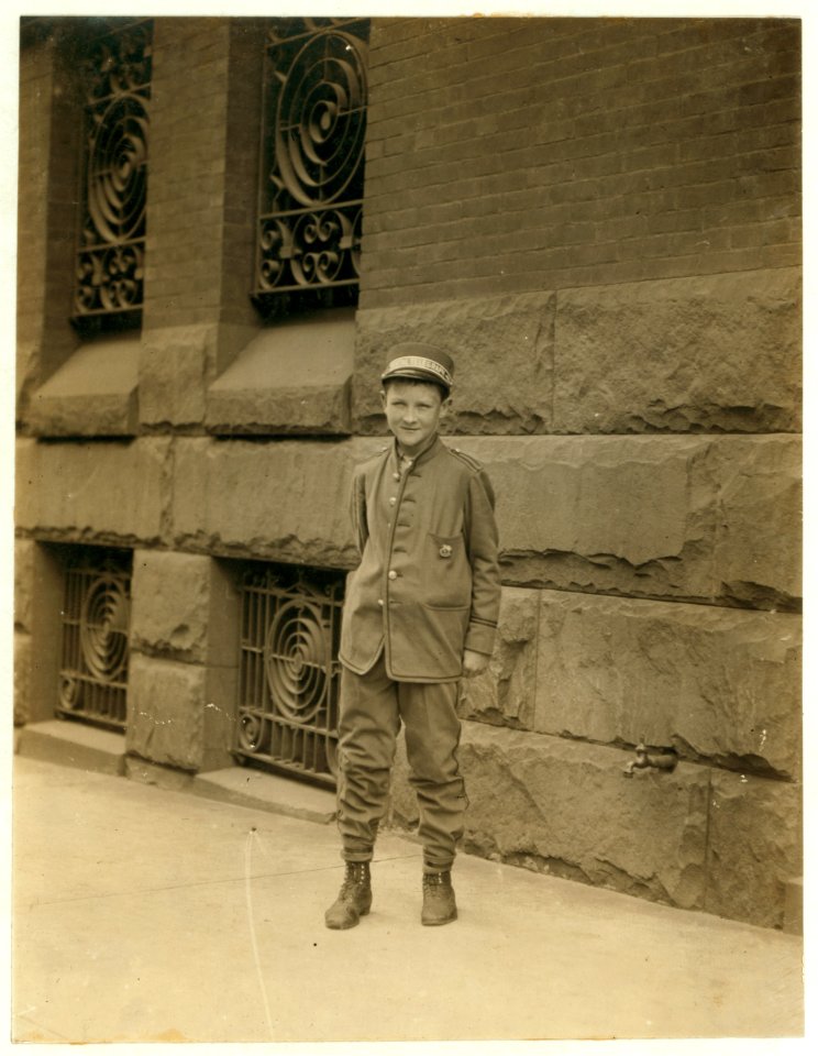 Charles Gibbon, Postal Telegraph Messenger. 14 years of age, 2 months in service. Don't smoke. Visits houses of prostitution, works form 8 A.M. to 6 P.M. LOC nclc.03567