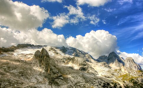 Mountains alpine clouds photo