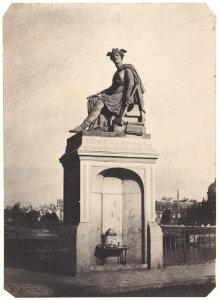 Charles Marville, Allegorical Sculpture of Industry, Pont du Carrousel, 1852