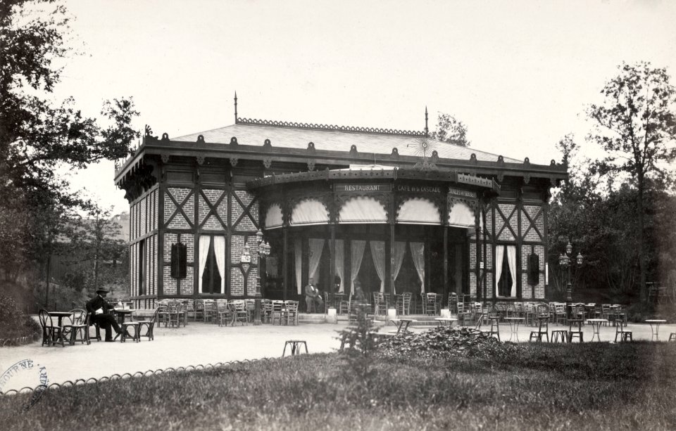 Charles Marville, Bois de Boulogne - Café de la Cascade, ca. 1853–70