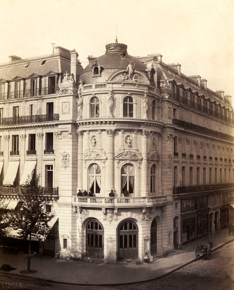 Charles Marville, Chantier du théâtre du Vaudeville, 1868