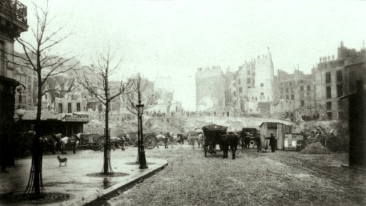 Charles Marville - Demolition of Butte des Moulins for Avenue de l'Opéra