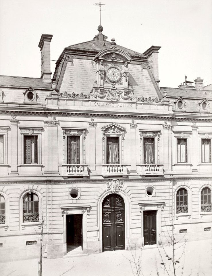 Charles Marville, Collége Rollin, Gavillon central, ca. 1853–70