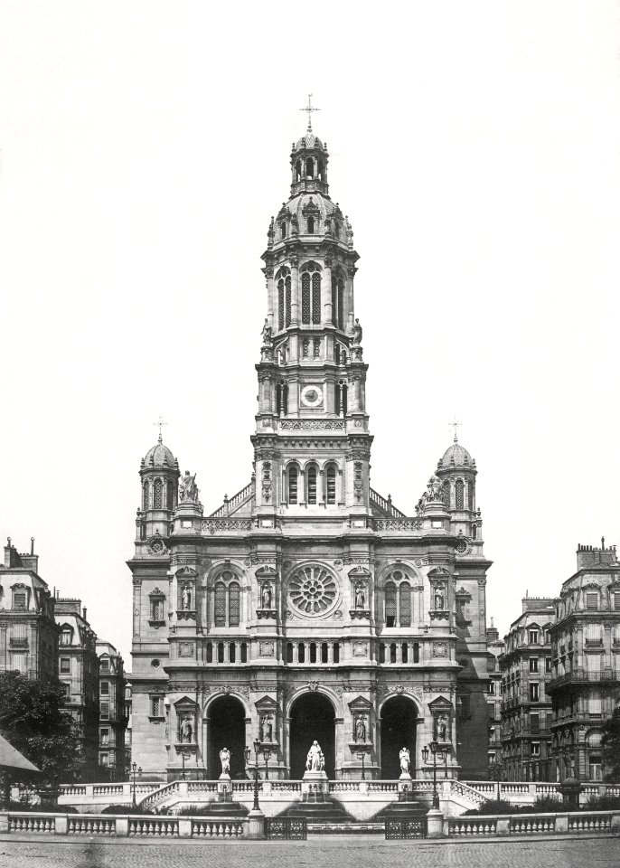 Charles Marville, Eglise de la Sainte Trinité, ca. 1861–70