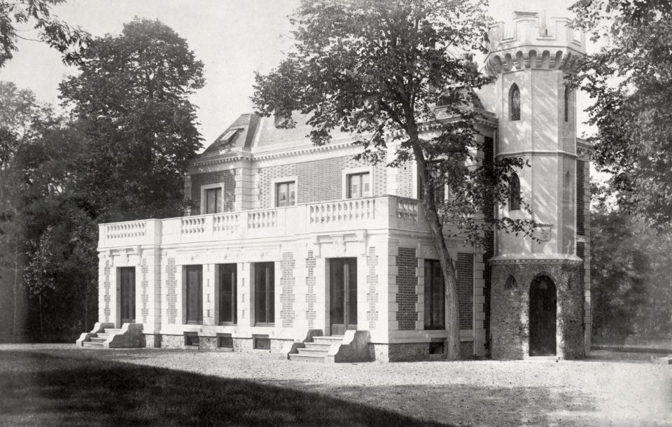 Charles Marville, Bois de Boulogne - Pavillon de Madrid, ca. 1853–70