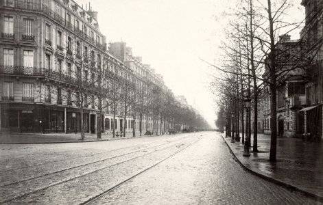 Charles Marville, Boulevard Malesherbes, du Boulevard de Courcelles, ca. 1853–70