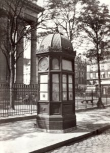 Charles Marville, Bureau de surveillant de voitures de place, ca. 1865