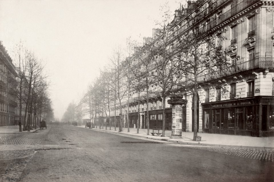 Charles Marville, Boulevard Malesherbes, de la rue Pasguier, ca. 1853–70