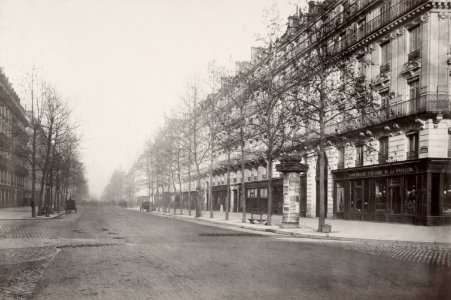 Charles Marville, Boulevard Malesherbes, de la rue Pasguier, ca. 1853–70