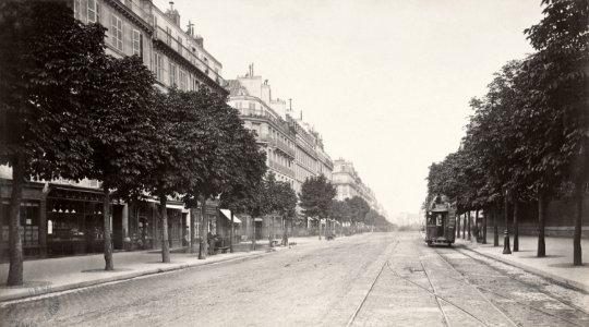 Charles Marville, Boulevard Saint-Germain, près la rue Monge, ca. 1853–70