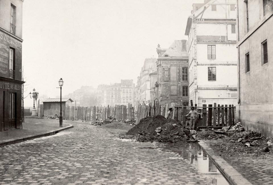 Charles Marville, Amorce du Boulevard Henri IV et de la rue Sully, ca. 1853–70