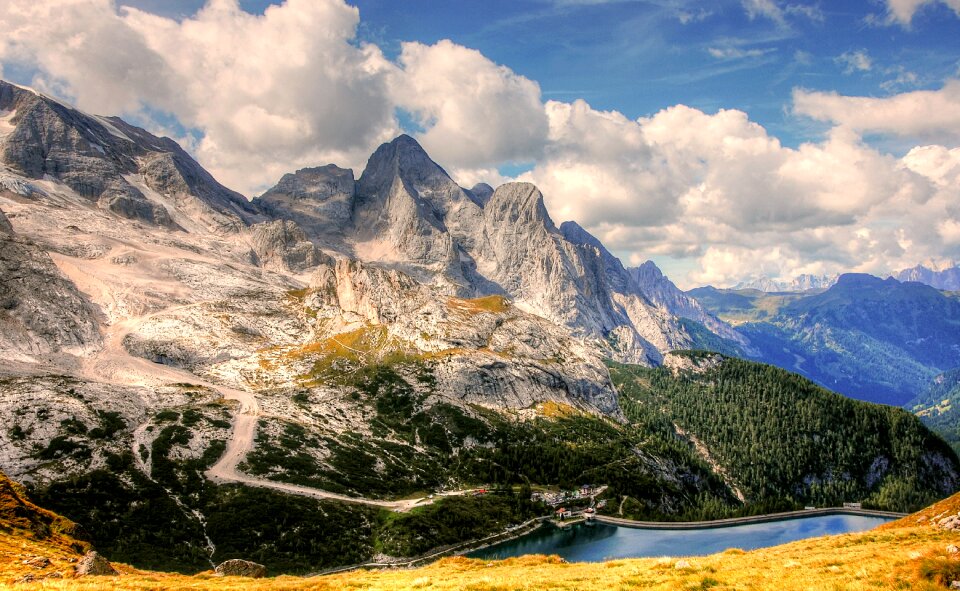 Mountains alpine clouds
