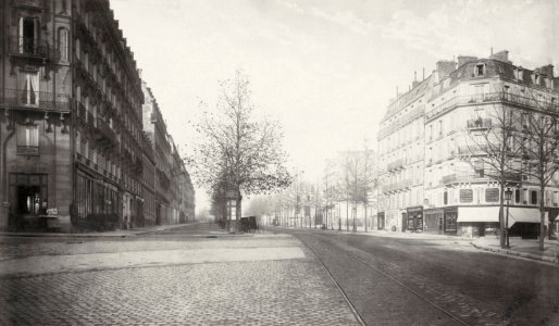 Charles Marville, Avenue Joséphine, de l'Arc de Triomphe, ca. 1853–70