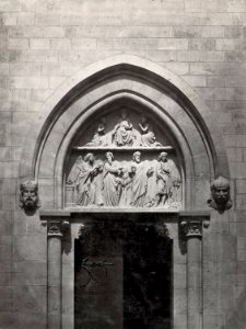 Charles Marville, Eglise St. Jean Baptiste de Belleville, sculpteur 2, ca. 1853–70