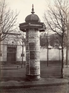 Charles Marville, Colonne affiches pour les théâtres Cie Morris, ca. 1865