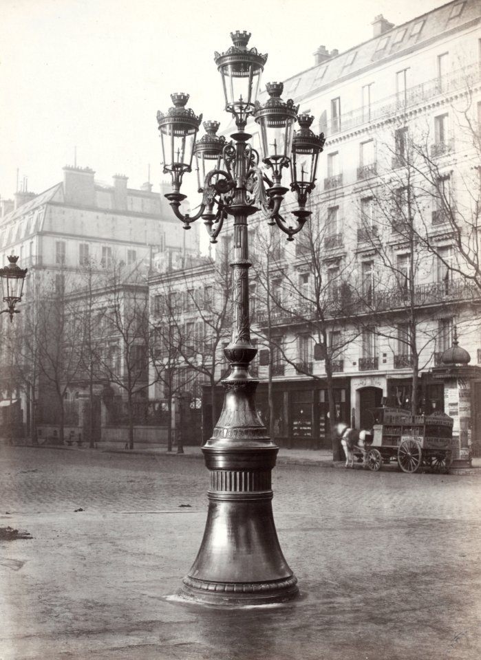Charles Marville, Opéra, candélabre à 5 branches en bronze, 1878