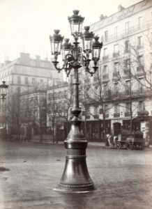 Charles Marville, Opéra, candélabre à 5 branches en bronze, 1878