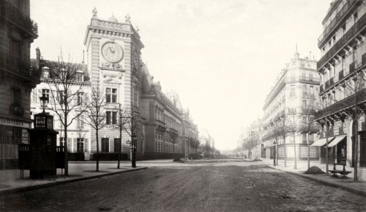 Charles Marville, Boulevard Saint-Germain, Ministère de la Guerre, ca. 1853–70