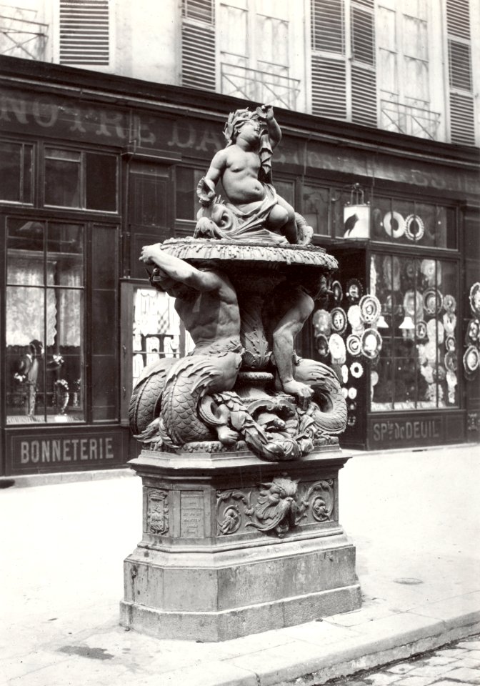 Charles Marville, Fontaine No. 1 Rue du Faubourg-Saint-Martin, ca. 1865