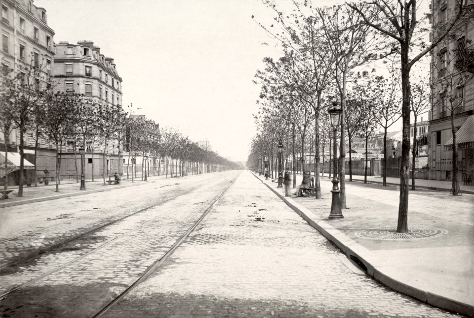 Charles Marville, Boulevard St. Marcel, de l'avenue des Gobelins, ca. 1853–70