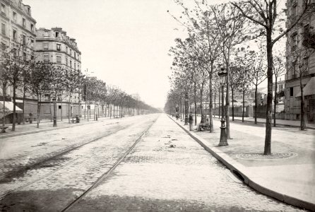 Charles Marville, Boulevard St. Marcel, de l'avenue des Gobelins, ca. 1853–70