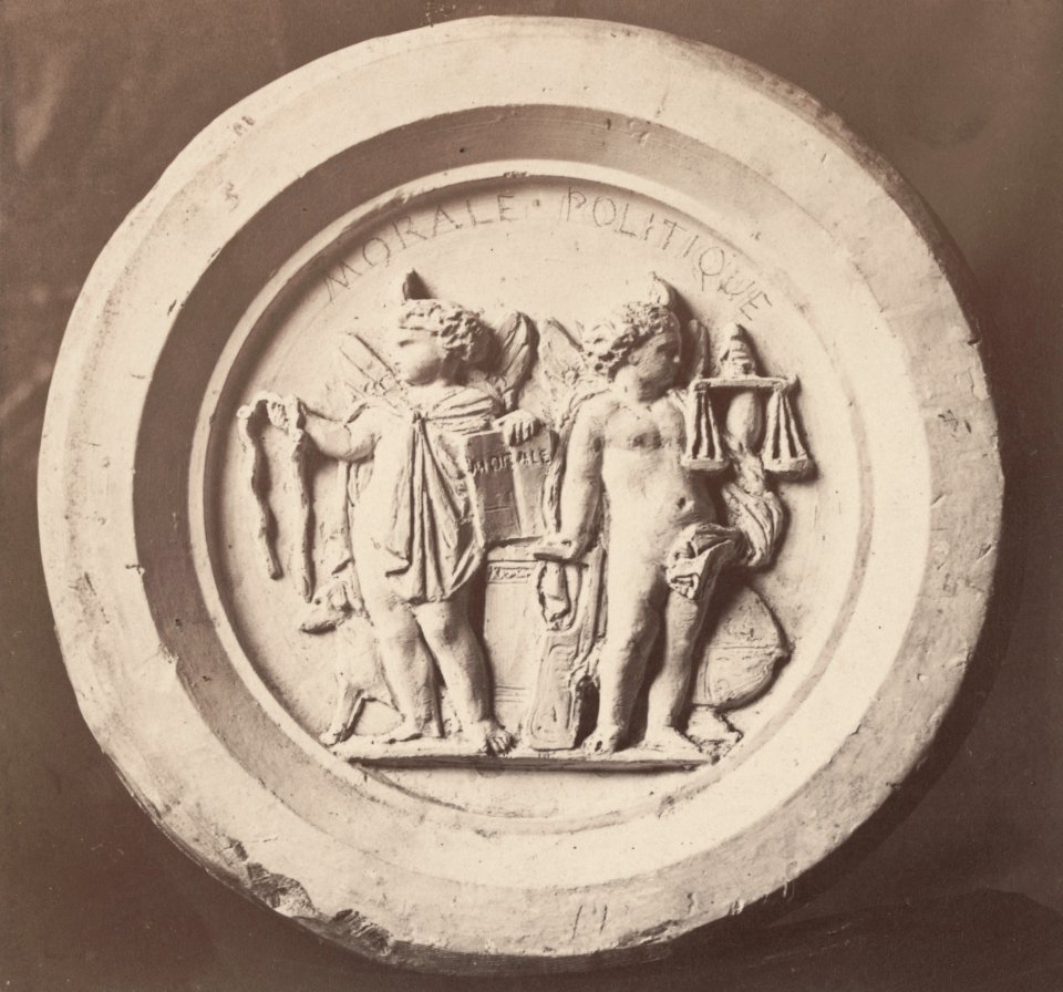 Charles Marville, Hôtel de Ville, Salle du Conseil Municipal, bas-relief 1, ca. 1853–70