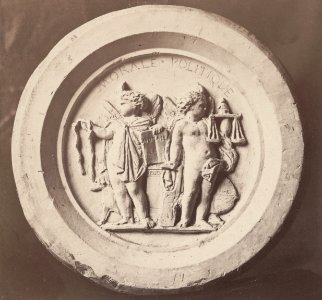 Charles Marville, Hôtel de Ville, Salle du Conseil Municipal, bas-relief 1, ca. 1853–70