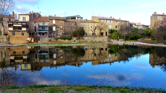 House city reflection photo