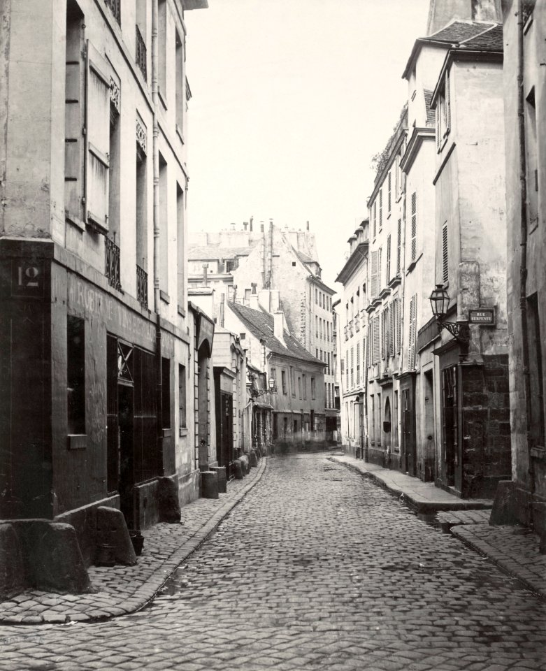 Charles Marville, Rue de l'Éperon, de la rue du Jardinet, ca. 1853–70