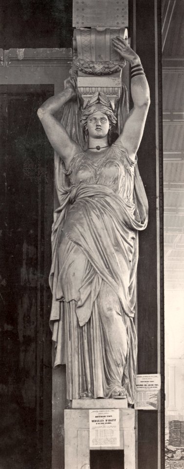 Charles Marville, Palais de Exposition universelle de 1867, sculpteur 2, ca. 1853–70