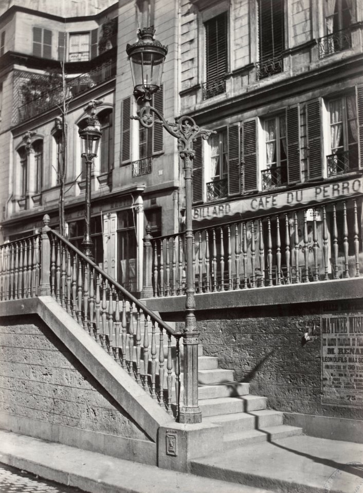 Charles Marville, Escalier du boulevard Saint-Martin, 1878